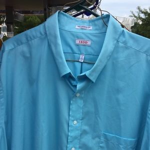 Men’s teal blue Izod dress shirt